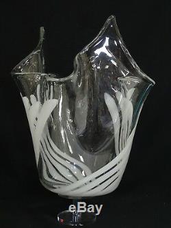 Massive Phenomenal Signed Barbini Murano Freeform Glass Sculpture Vase 15