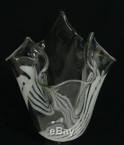 Massive Phenomenal Signed Barbini Murano Freeform Glass Sculpture Vase 15