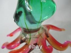 Meet Olivia, Venetian Murano Hand Blown Art Glass Octopus Wine Glass Gently Used