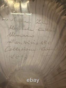 Michela Cattai Hand Signed & Inscribed By The Artist Hand Blown Murano Art Vase