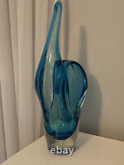 Mid 20th Century Murano Art Glass Vase With Controlled Bubbles