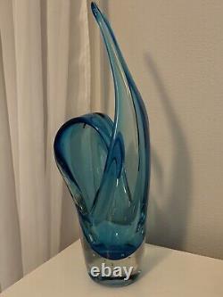 Mid 20th Century Murano Art Glass Vase With Controlled Bubbles