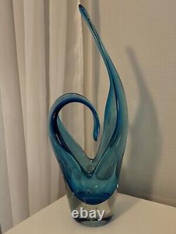 Mid 20th Century Murano Art Glass Vase With Controlled Bubbles