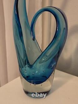 Mid 20th Century Murano Art Glass Vase With Controlled Bubbles