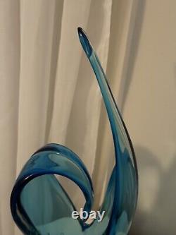 Mid 20th Century Murano Art Glass Vase With Controlled Bubbles