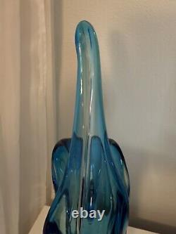 Mid 20th Century Murano Art Glass Vase With Controlled Bubbles