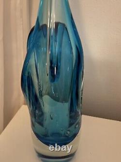 Mid 20th Century Murano Art Glass Vase With Controlled Bubbles