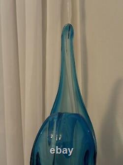 Mid 20th Century Murano Art Glass Vase With Controlled Bubbles