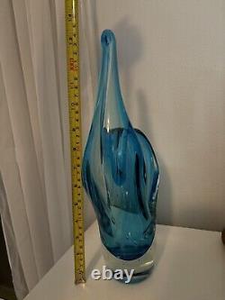 Mid 20th Century Murano Art Glass Vase With Controlled Bubbles