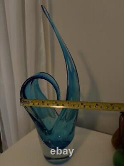 Mid 20th Century Murano Art Glass Vase With Controlled Bubbles