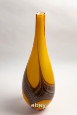 Mid 20th Century Vintage Italian Murano Hand Blown Glass Vase