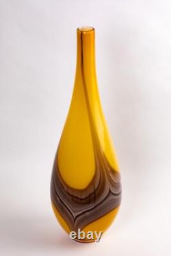 Mid 20th Century Vintage Italian Murano Hand Blown Glass Vase