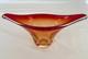 Mid Century Amberina Murano Art Glass Centerpiece Freeform Fan Vase Bowl