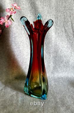 Mid-Century Italian Murano Glass Hand Blown Vase 12