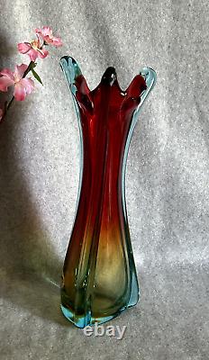 Mid-Century Italian Murano Glass Hand Blown Vase 12