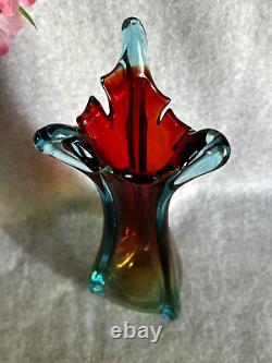 Mid-Century Italian Murano Glass Hand Blown Vase 12