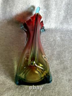 Mid-Century Italian Murano Glass Hand Blown Vase 12