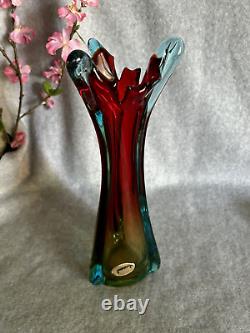 Mid-Century Italian Murano Glass Hand Blown Vase 12