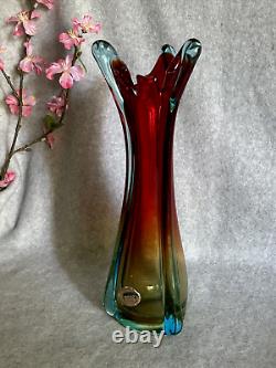 Mid-Century Italian Murano Glass Hand Blown Vase 12