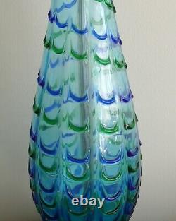 Mid-Century Modern Gino CENEDESE Murano Aqua Art Glass Fenici Fenicio Lamp