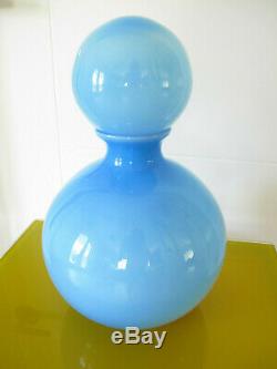 Mid-Century Modern Hand Blown Art Glass Decanter Vase Carlo Moretti Murano Italy