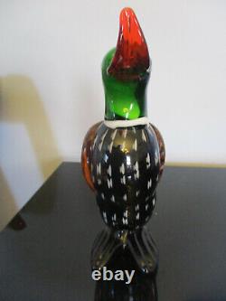 Mid Century Modern Murano Blown Art Glass Duck Bird Sculpture Statue Figurine