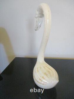 Mid Century Modern Murano Blown Art Glass Swan Bird Sculpture Statue Figurine