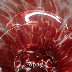 Mid Century Modern Purple & Clear Murano Glass Basket Vase Made In Italy 1960s