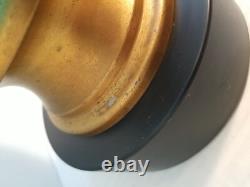 Mid Century Modern Seguso Murano Teardrop Glass Table Lamp Blue Green Hand Blown