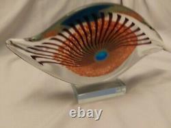 Mid Century Modern Vintage Murano Italian Art Glass Eye Sculpture Illuminatti