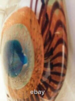 Mid Century Modern Vintage Murano Italian Art Glass Eye Sculpture Illuminatti