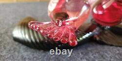 Mid Century Murano Love Birds Branch Art Glass Sculpture