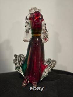 Mid-Century Vintage Hand Blown Murano Glass Art Poodle-IT GLOWS