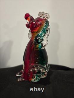 Mid-Century Vintage Hand Blown Murano Glass Art Poodle-IT GLOWS