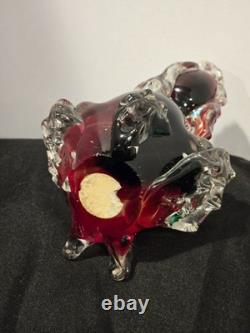 Mid-Century Vintage Hand Blown Murano Glass Art Poodle-IT GLOWS