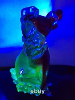 Mid-Century Vintage Hand Blown Murano Glass Art Poodle-IT GLOWS