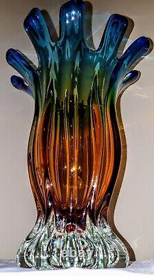 Mid Century modern Murano Italian Art Glass Vase