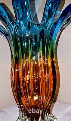 Mid Century modern Murano Italian Art Glass Vase