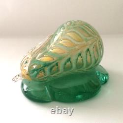 Mid-century BAROVIER TOSO Murano Glass Fruit PEAR Sculpture Paperweight GRAFFITO