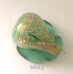 Mid-century BAROVIER TOSO Murano Glass Fruit PEAR Sculpture Paperweight GRAFFITO