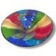 Millefiori Murano Hand Blown Italian Art Glass Large Centerpiece Bowl Rainbow