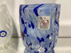 Mix 4 Murano Millefiori Murrinas Vitrum Drinking Art Glasses Hand Blown Italy 3