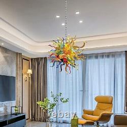 Multicolor Blown Glass Art Chandelier Modern Sputnik Light Fixture for Home