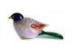 Multicolored Hand Blown Glass Bird Figurine Art Studio Murano