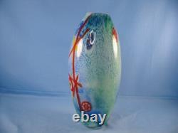 Murano 11.75 Millefiori Glass Vase, Hand Blown, Vintage Italian, New condition