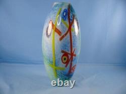 Murano 11.75 Millefiori Glass Vase, Hand Blown, Vintage Italian, New condition