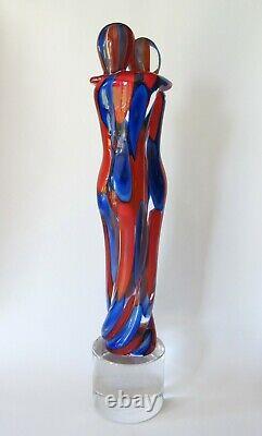 Murano 14 The Lovers Figural Sculpture Glass Master Alessandro Barbaro Signed