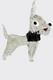 Murano 1970's Scottish terrier dog hand blown glass statue figurine vintage