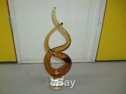 Murano Amber Glass Sculpture Large