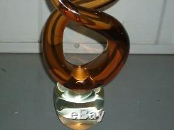 Murano Amber Glass Sculpture Large